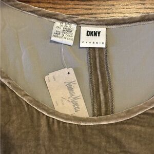 NWT vintage 90s DKNY Classic crushed velvet midi dress size 10